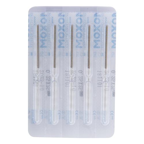 Acupuncture needles with steel handle, uncoated - MOXOM Steel - 0.25 x 25 mm (without tube) 100 needles, 1022121, Acupuncture Needles MOXOM