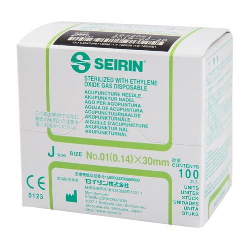 SEIRIN ® J-Type - 0.14 x 30 mm, lime green handle, 100 pcs. per box., 1002414 [S-J1430], Acupuncture Needles SEIRIN