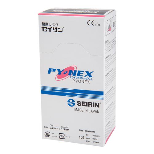 S-PP SEIRIN New PYONEX pink; Diameter:0,20mm Length: 1,50 mm, 1002469 [S-PP], Uncoated Acupuncture Needles