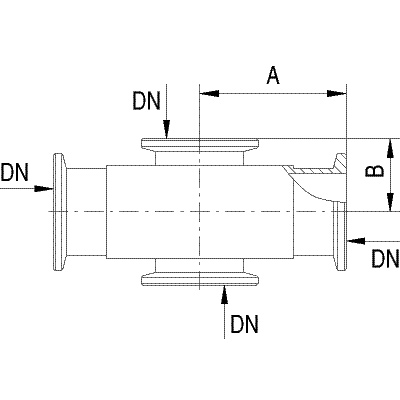 Crosspiece DN 16 KF, 1002924 [U14511], Vacuum Pumps