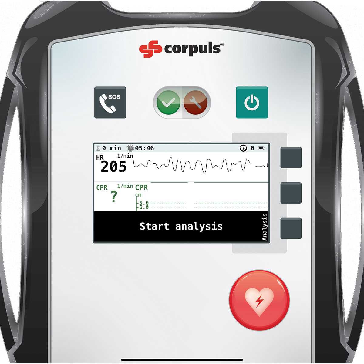 corpuls® AED Defibrillator Screen Simulation for REALITi360 8000968